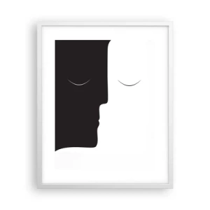 Poster in cornice bianca - Unità degli opposti - 40x50 cm