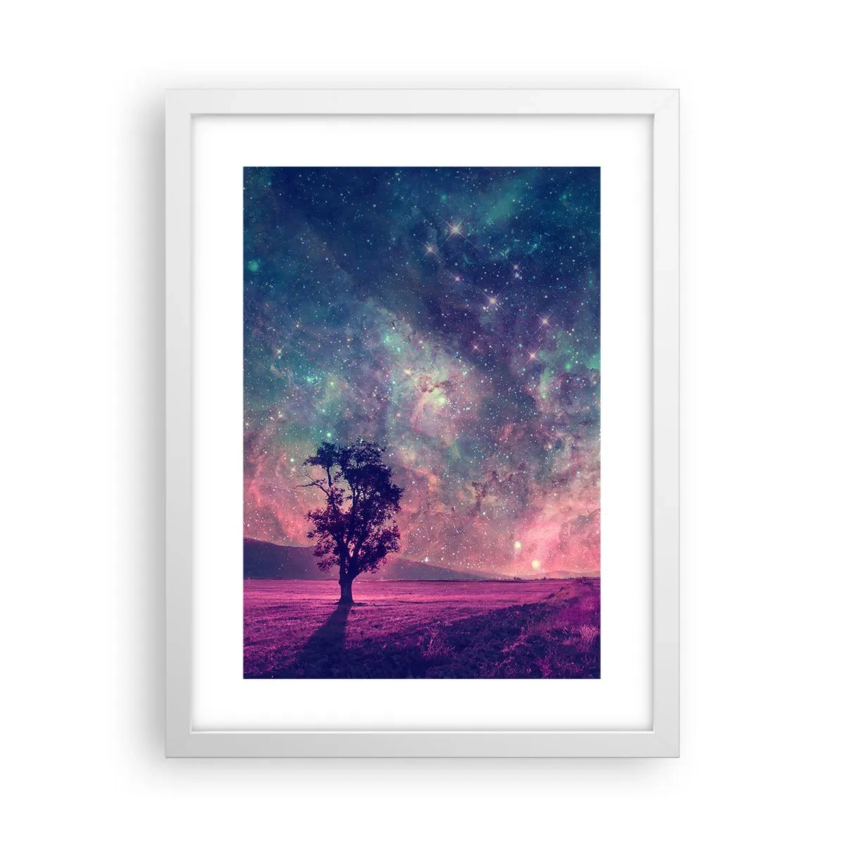 Poster in cornice bianca - Sotto un cielo magico - 30x40 cm