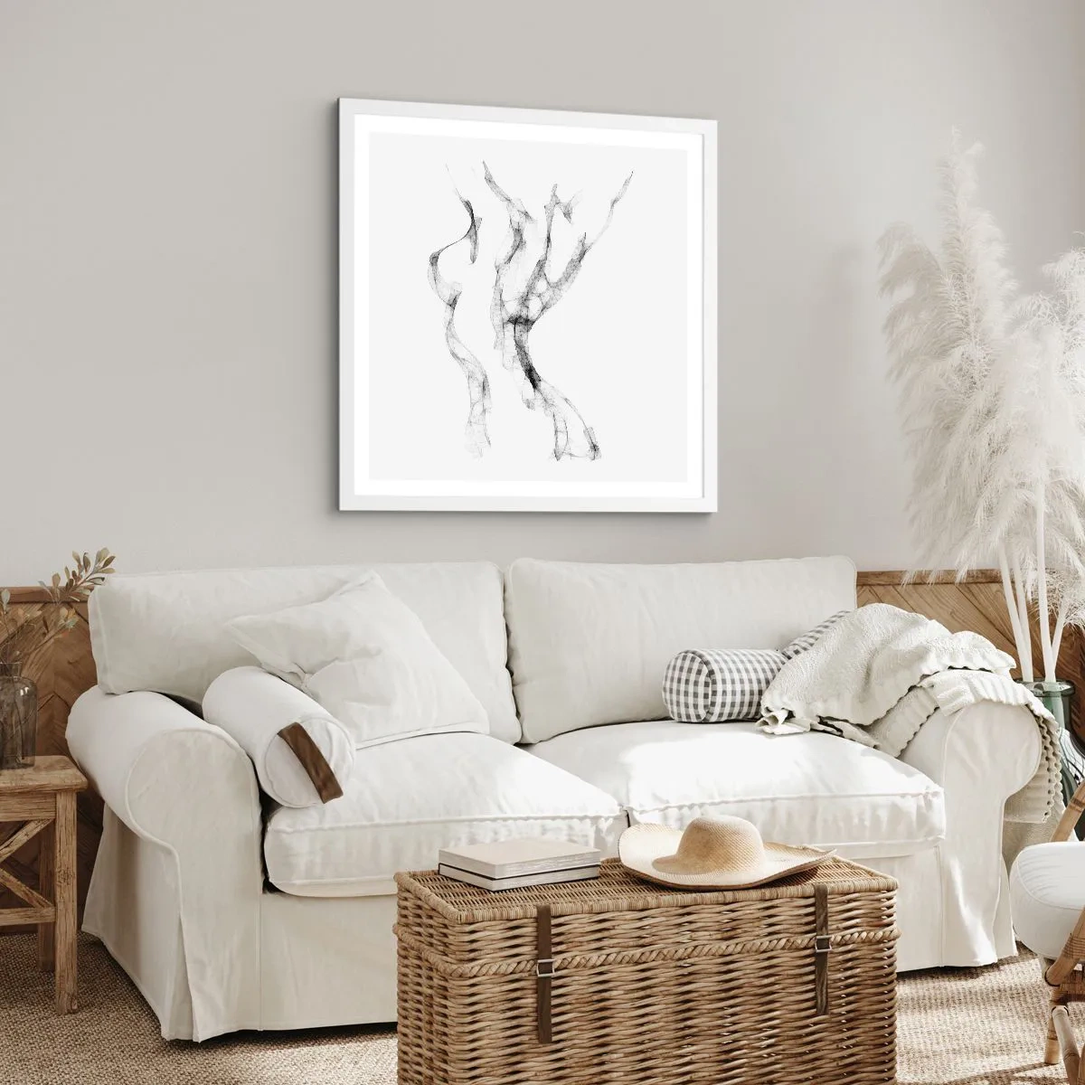 Poster in cornice bianca - Bella e forte - 40x40 cm