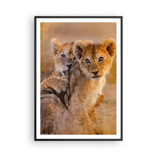 Poster in cornice nera - Non disturbare! Giochiamo - 70x100 cm