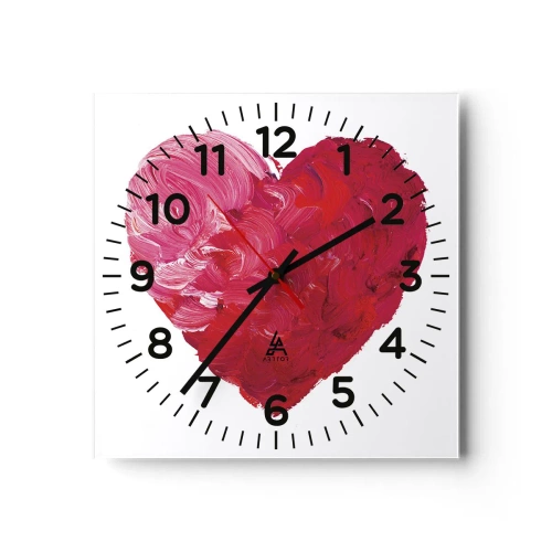 Orologio da parete - Orologio in Vetro - All you need is love - 30x30 cm