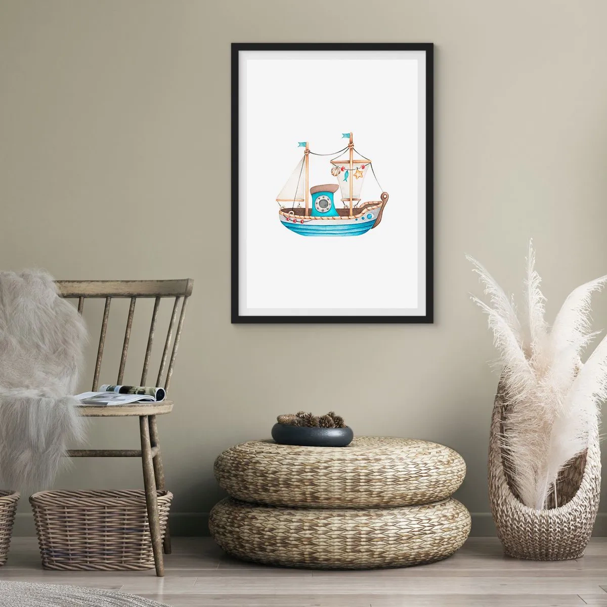 Poster in cornice nera - Benvenuta avventura! - 30x40 cm