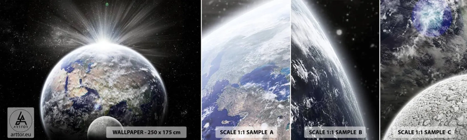 Campione Di Fotomurale Standard Eco - In pieno splendore - Astronomia, Cosmo, Galassia - 100x30 cm