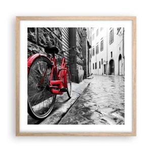 Poster in cornice rovere chiaro - La vera bellezza non invecchia - 50x50 cm