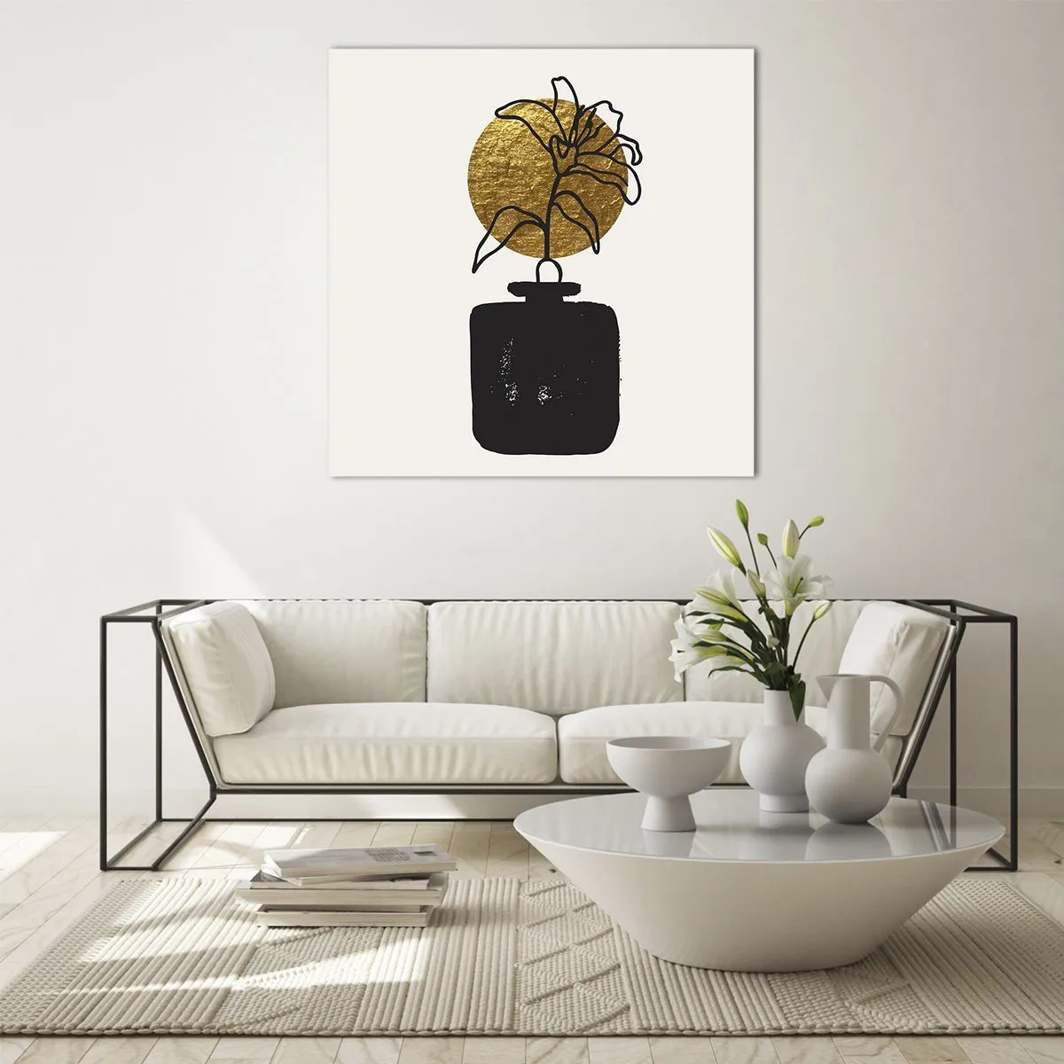 Quadro su vetro - Bellezza a peso d'oro - 70x70 cm