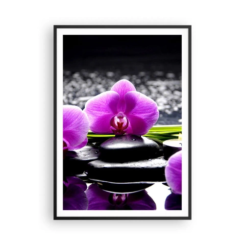 Poster in cornice nera - Annegare nel silenzio e nella pace - 70x100 cm