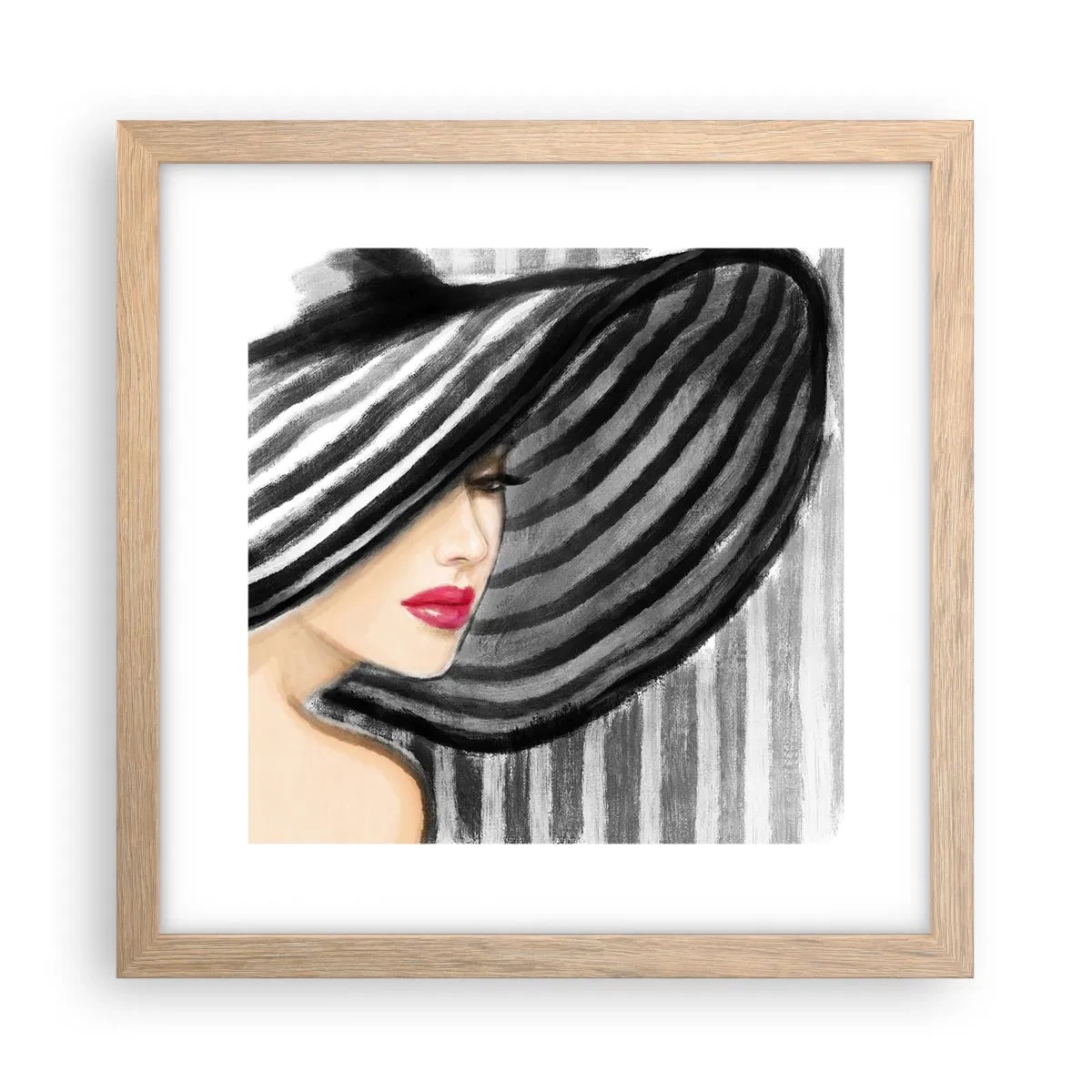 Poster in cornice rovere chiaro - Dove trovarti? - 30x30 cm