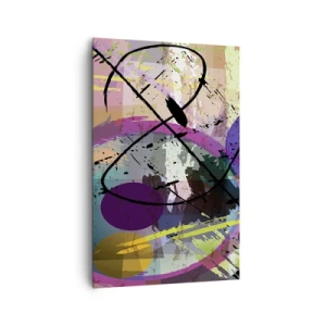 Quadro su tela - Stampe su Tela - Un motivo astratto colorato con linee e forme dinamiche. - 80x120cm - Per la via diritta o tortuosa - Decorazione murale moderna per soggiorno e camera da letto ARTTOR