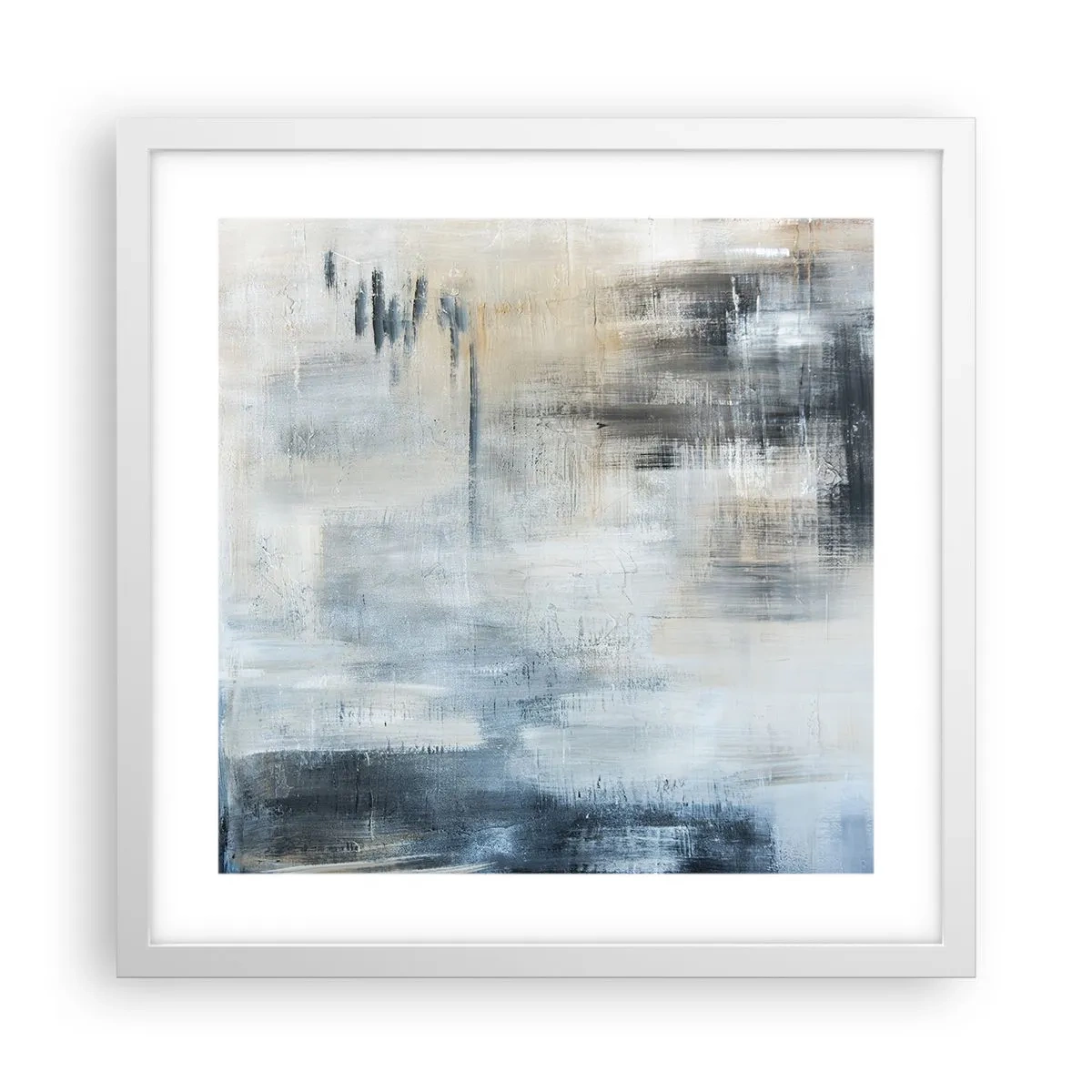 Poster in cornice bianca - Coperti dal blu - 40x40 cm