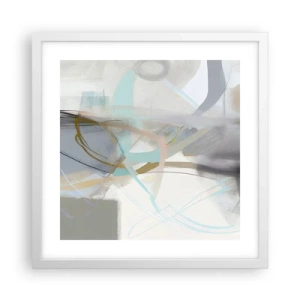 Poster in cornice bianca - Astrazione nebulosa - 40x40 cm