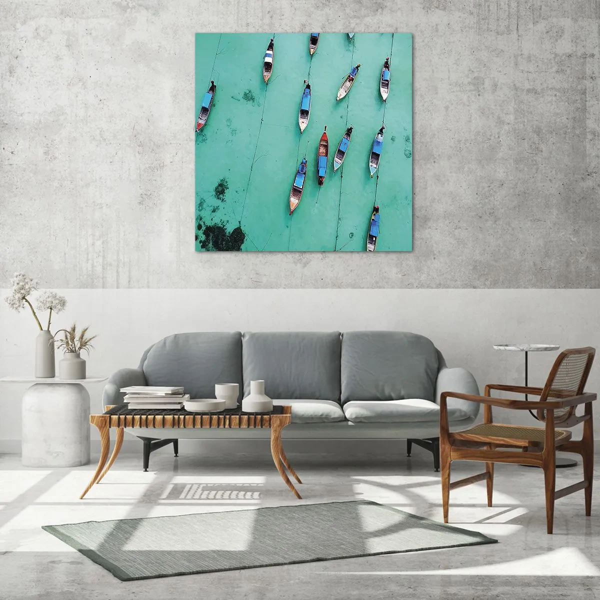 Quadro su vetro - In gioiosa attesa - 70x70 cm