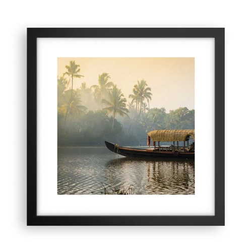 Poster in cornice nera - Casa sul fiume - 30x30 cm