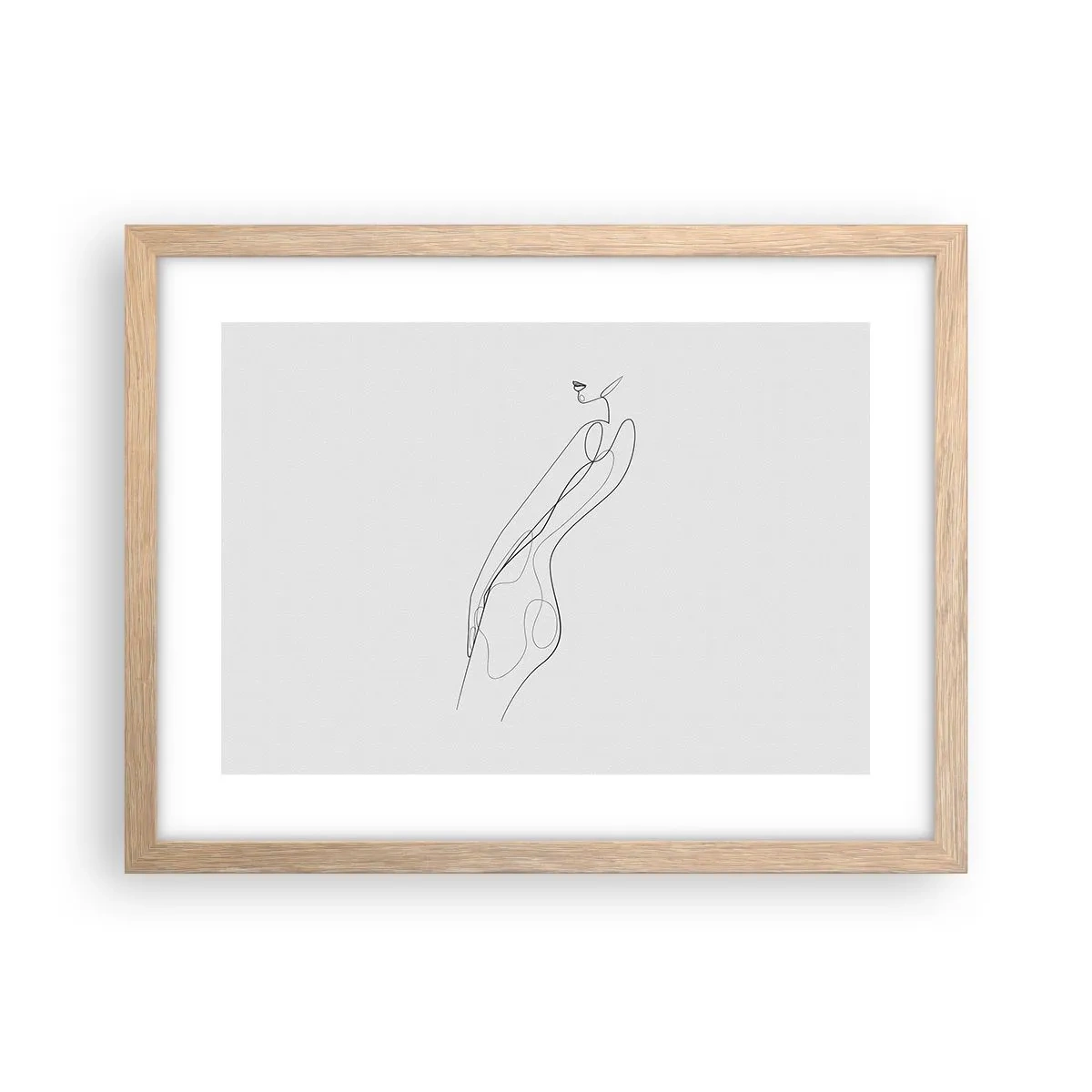 Poster in cornice rovere chiaro - Appena una promessa - 40x30 cm