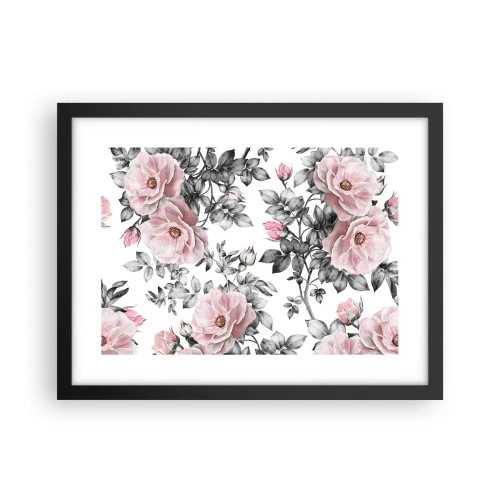 Poster in cornice nera - Perdersi tra le rose - 40x30 cm