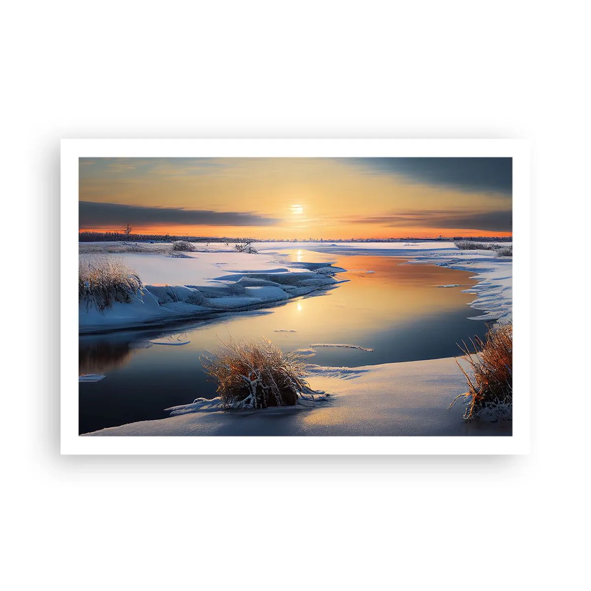 Poster - Tramonto invernale - 91x61 cm