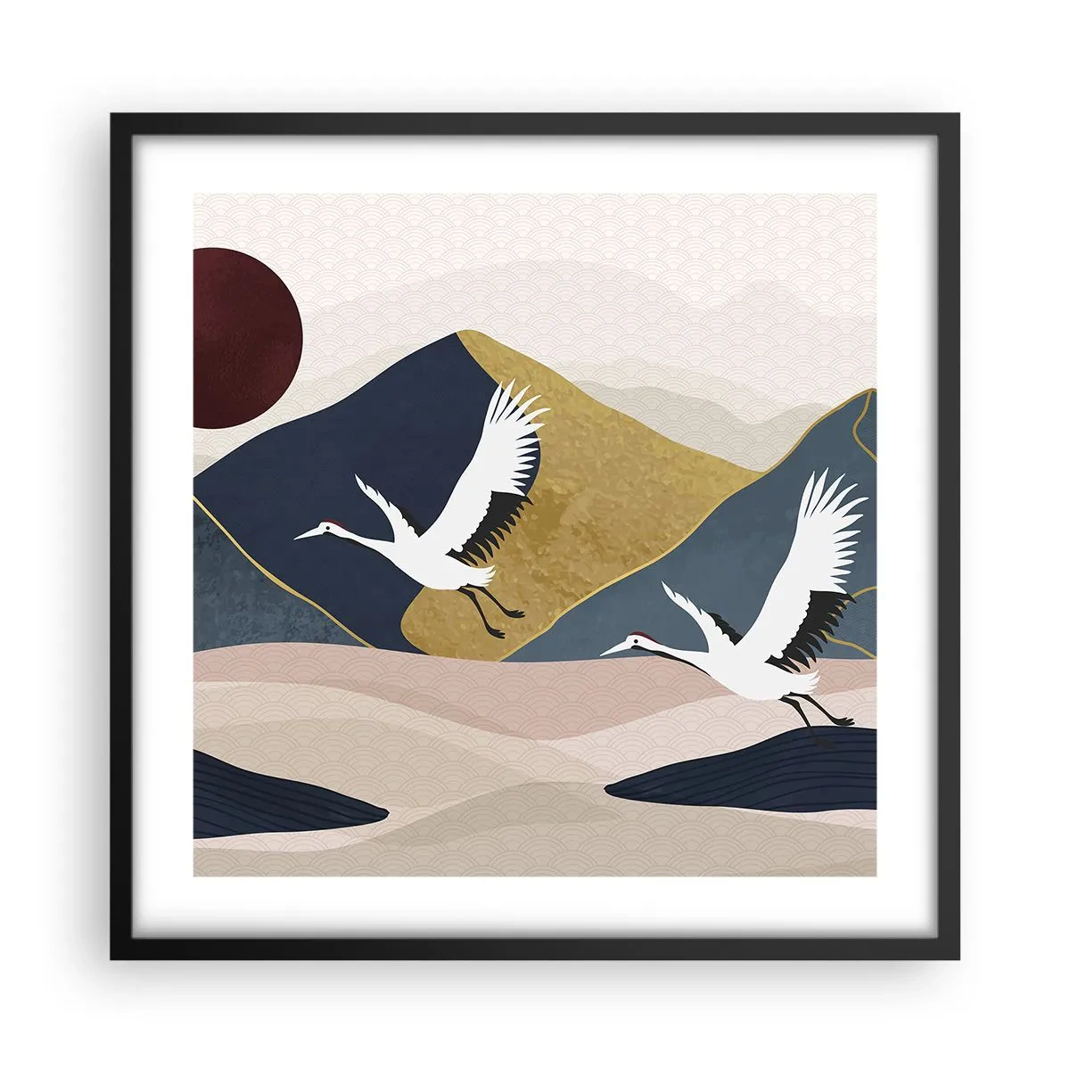 Poster in cornice nera - E la giornata è nuovamente VOLATA - 50x50 cm