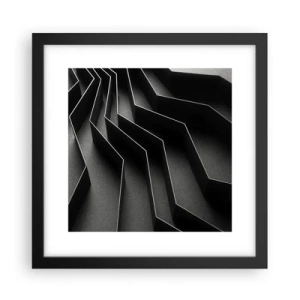 Poster in cornice nera - Ordine tridimensionale - 30x30 cm