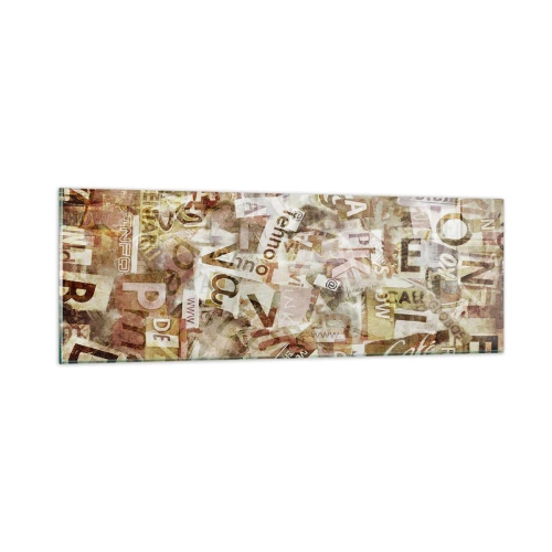 Quadro su vetro - Unificando le chiacchiere - 90x30 cm