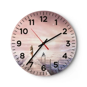 Orologio da parete - Orologio in Vetro - Alla luce del sogno - 40x40 cm