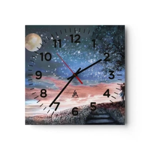 Orologio da parete - Orologio in Vetro - Lo spettacolo delle stelle - 30x30 cm