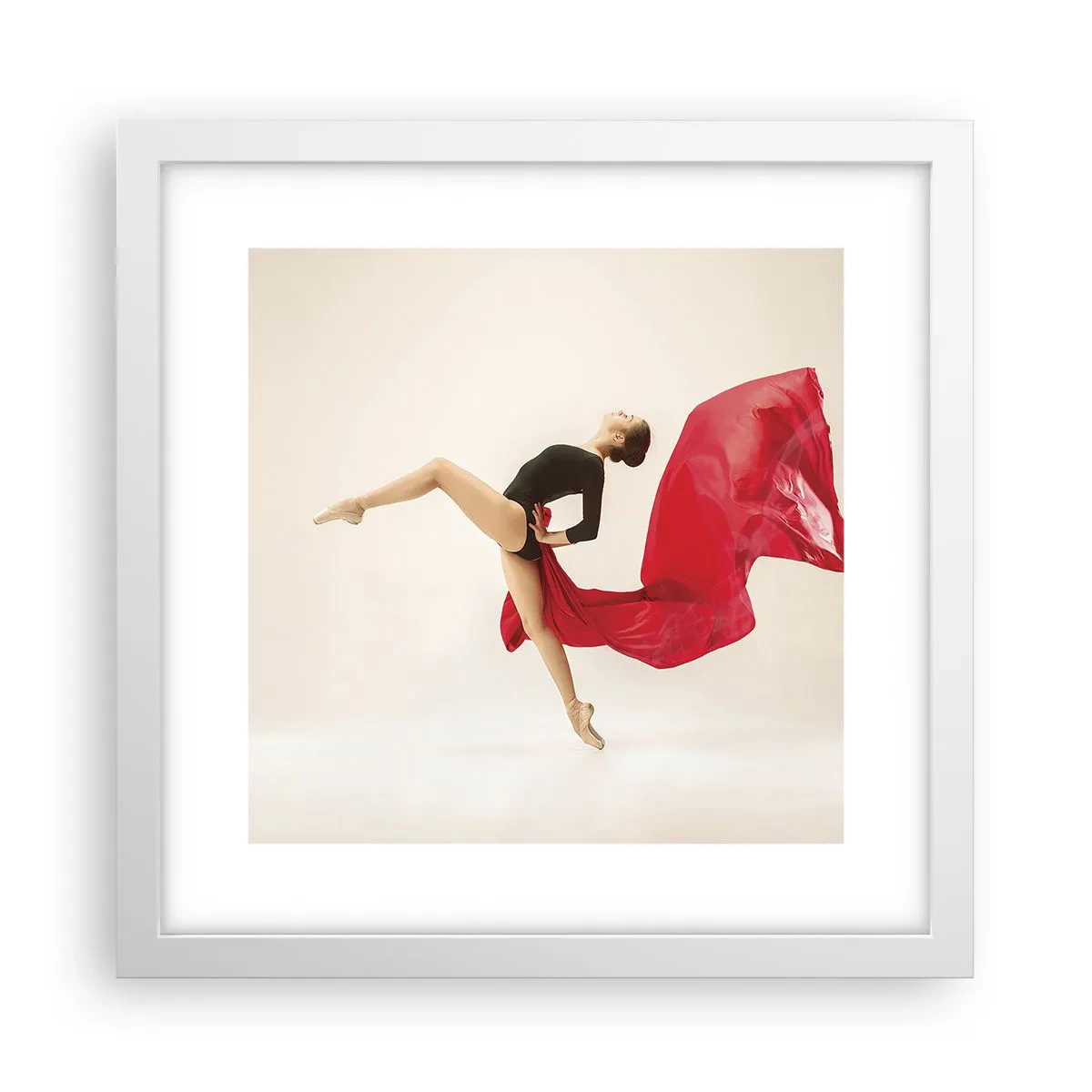 Poster in cornice bianca - Rosso e nero - 30x30 cm
