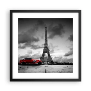 Poster in cornice nera - Non molto tempo fa a Parigi - 40x40 cm