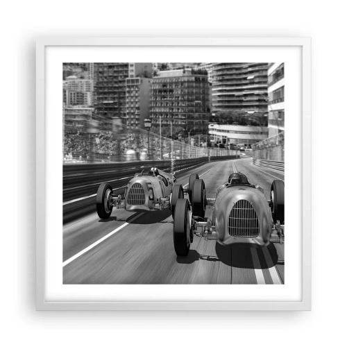 Poster in cornice bianca - Tanto tempo fa a Montecarlo - 50x50 cm