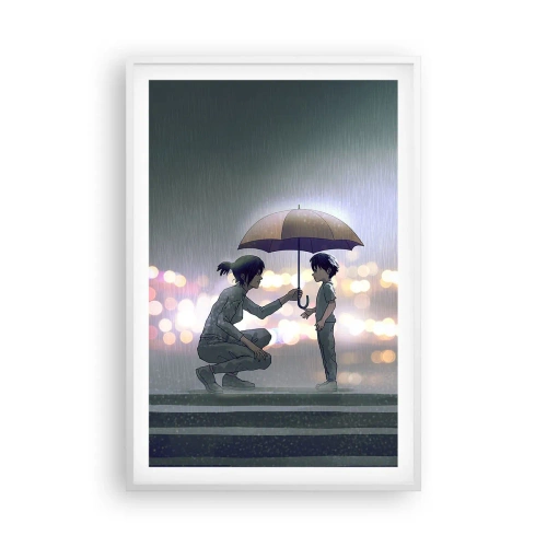 Poster in cornice bianca - E già tutto va bene - 61x91 cm