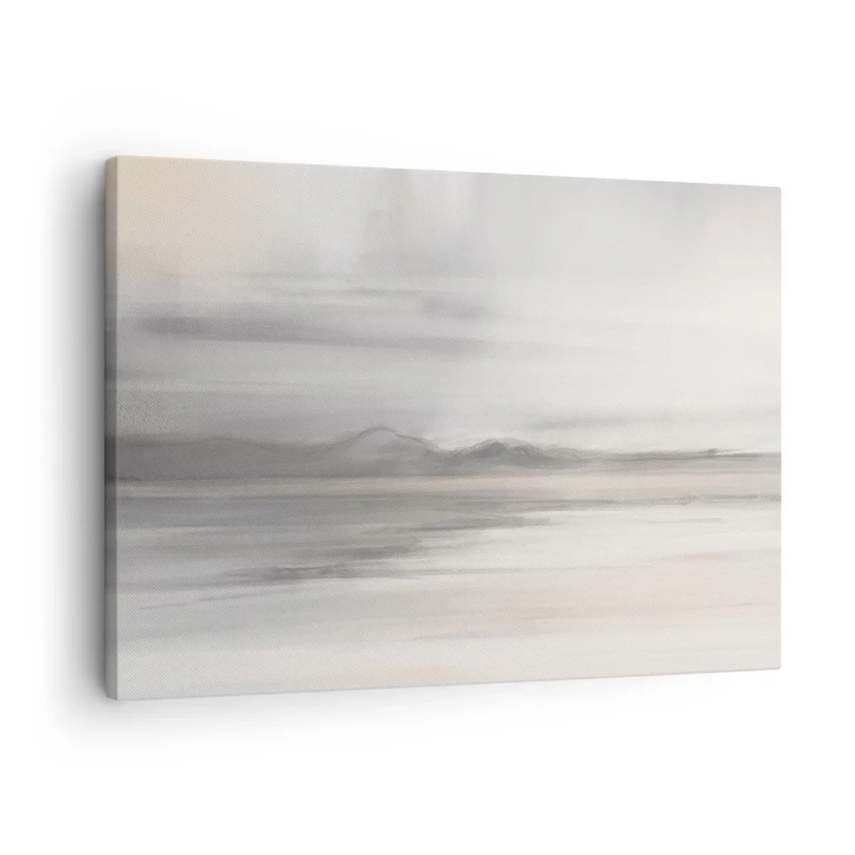 Quadro su tela - Stampe su Tela - Un paesaggio delicato nei toni del grigio e del beige - 70x50cm - Orizzonte trasognato - Decorazione murale moderna per soggiorno e camera da letto ARTTOR