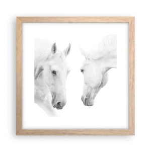 Poster in cornice rovere chiaro - È amicizia? - 30x30 cm
