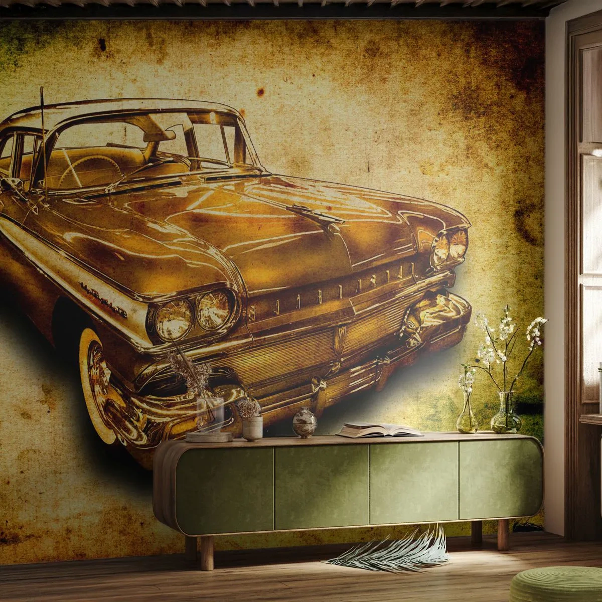 Fotomurali Standard Eco - La bellezza eterna della classicità - Settore automobilistico, Auto d'epoca, Passatempo - 300x210 cm