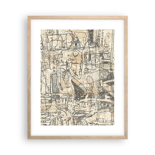 Poster in cornice rovere chiaro - In attesa di essere decifrato - 40x50 cm