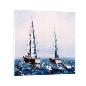 Quadro su vetro - Fratellanza nel vento - 70x70 cm