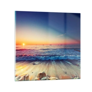 Quadro su vetro - Cosa c'è dietro l'orizzonte? - 70x70 cm