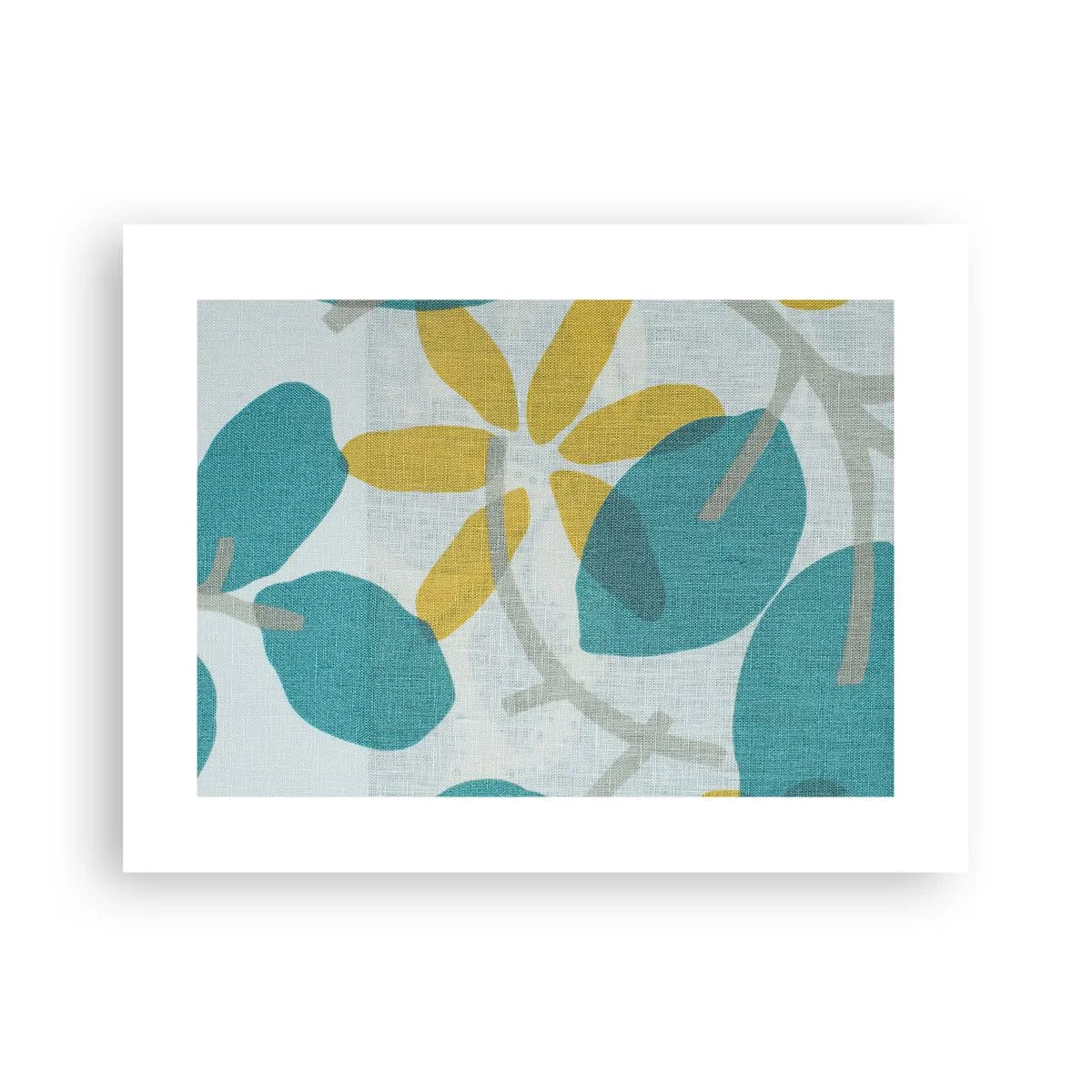 Poster - Tra le foglie azzurre - 40x30 cm