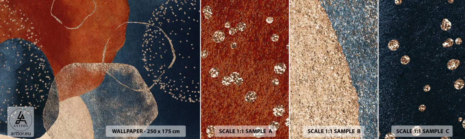 Campione di Fotomurale Adesivo Deluxe Sticker - La leggerezza dell'essere - Astrazione, Pezzo, Arte Moderna - 100x30 cm