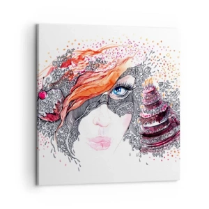 Quadro su tela - Stampe su Tela - Con lei ogni giorno è festa - 60x60 cm