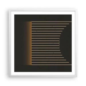 Poster in cornice bianca - Esaminare l'oscurità - 60x60 cm