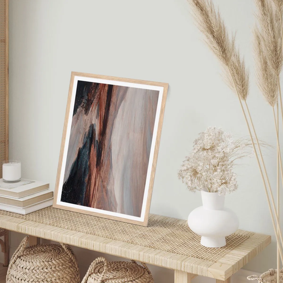 Poster in cornice rovere chiaro - Valle tranquilla - 50x70 cm