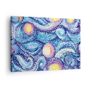 Quadro su tela - Stampe su Tela - Un'interpretazione artistica del cielo stellato nello stile di Van Gogh - 70x50cm - Dal quadro di Van Gogh - Decorazione murale moderna per soggiorno e camera da letto ARTTOR