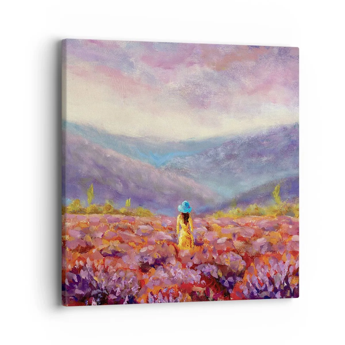 Quadro su tela - Stampe su Tela - Nel mondo di lavanda - 40x40 cm