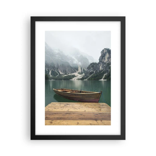 Poster in cornice nera - E attorno le fiere rocce - 30x40 cm