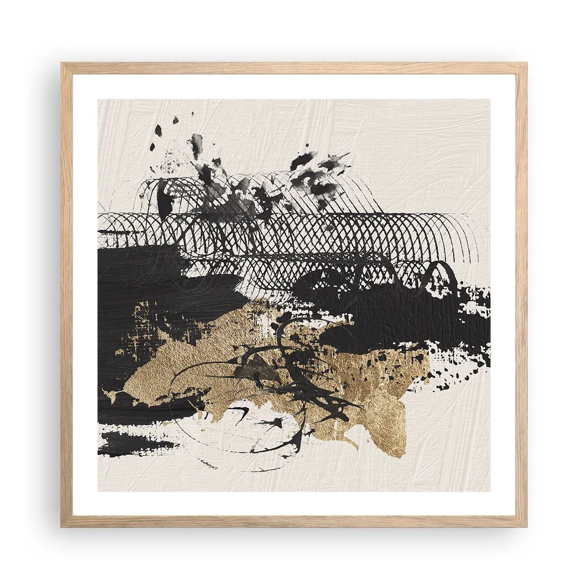Poster in cornice rovere chiaro - Composizione con passione - 60x60 cm