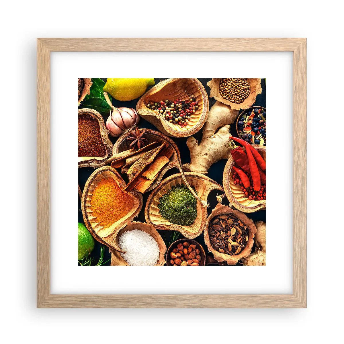 Poster in cornice rovere chiaro - Prendi quello che vuoi - 30x30 cm