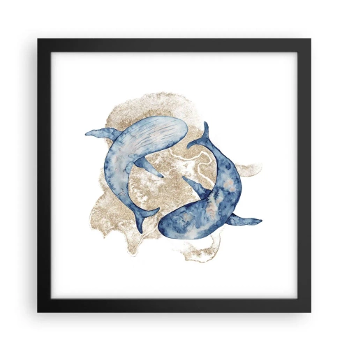 Poster in cornice nera - Amicizia o amore? - 30x30 cm