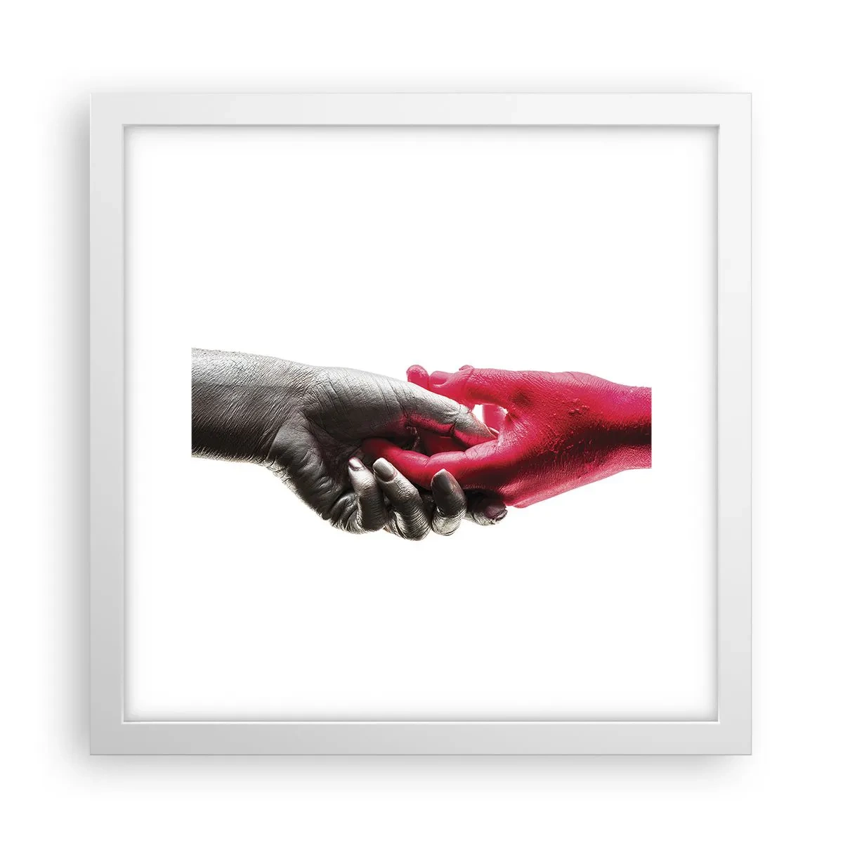 Poster in cornice bianca - Insieme, sebbene diversi - 30x30 cm