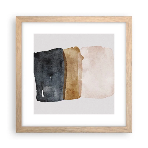 Poster in cornice rovere chiaro - Composizione di colori della terra - 30x30 cm