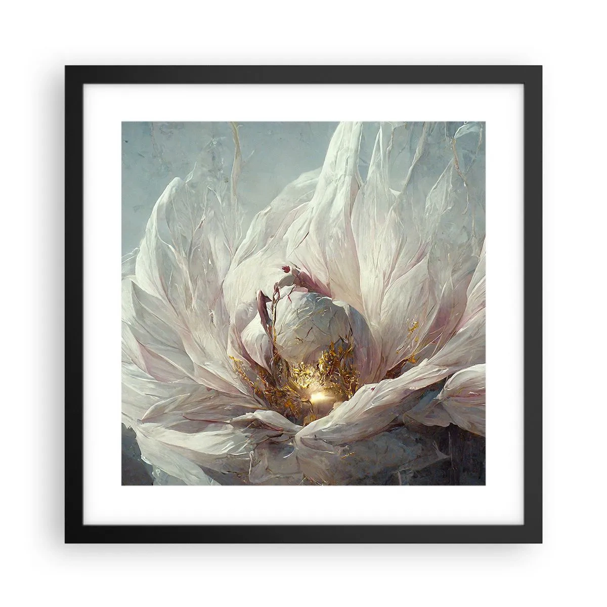 Poster in cornice nera - Fiorisce ogni cento anni - 40x40 cm
