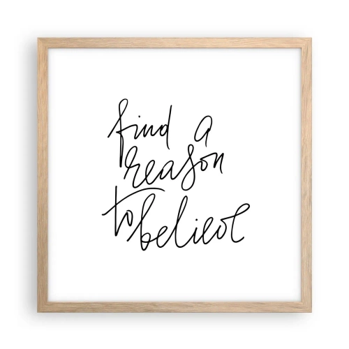 Poster in cornice rovere chiaro - è possibile - 40x40 cm