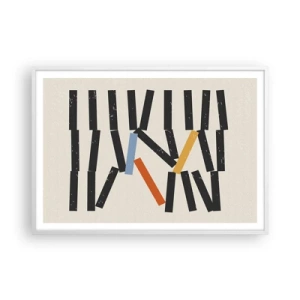 Poster in cornice bianca - Composizione: domino - 100x70 cm